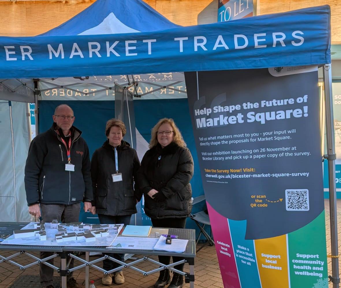 Consultation stall Bicester market square